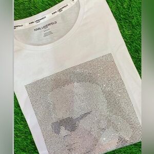 Karl Lagerfeld White Graphic T-Shirt